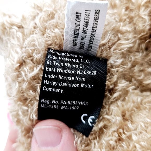 HARLEY DAVIDSON | Spirit Jr motorcycle curly haired stuffed animal toy 12" - Picture 6 of 8